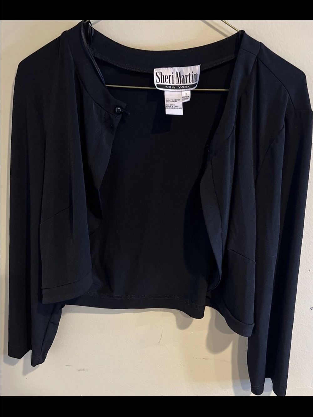 Sheri Martin Black Lightweight Cropped Cardigan Jacket